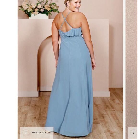 Revelry New Paloma Chiffon Maxi Dress Bridesmaid Wedding Party Formal Evening - Picture 3 of 16